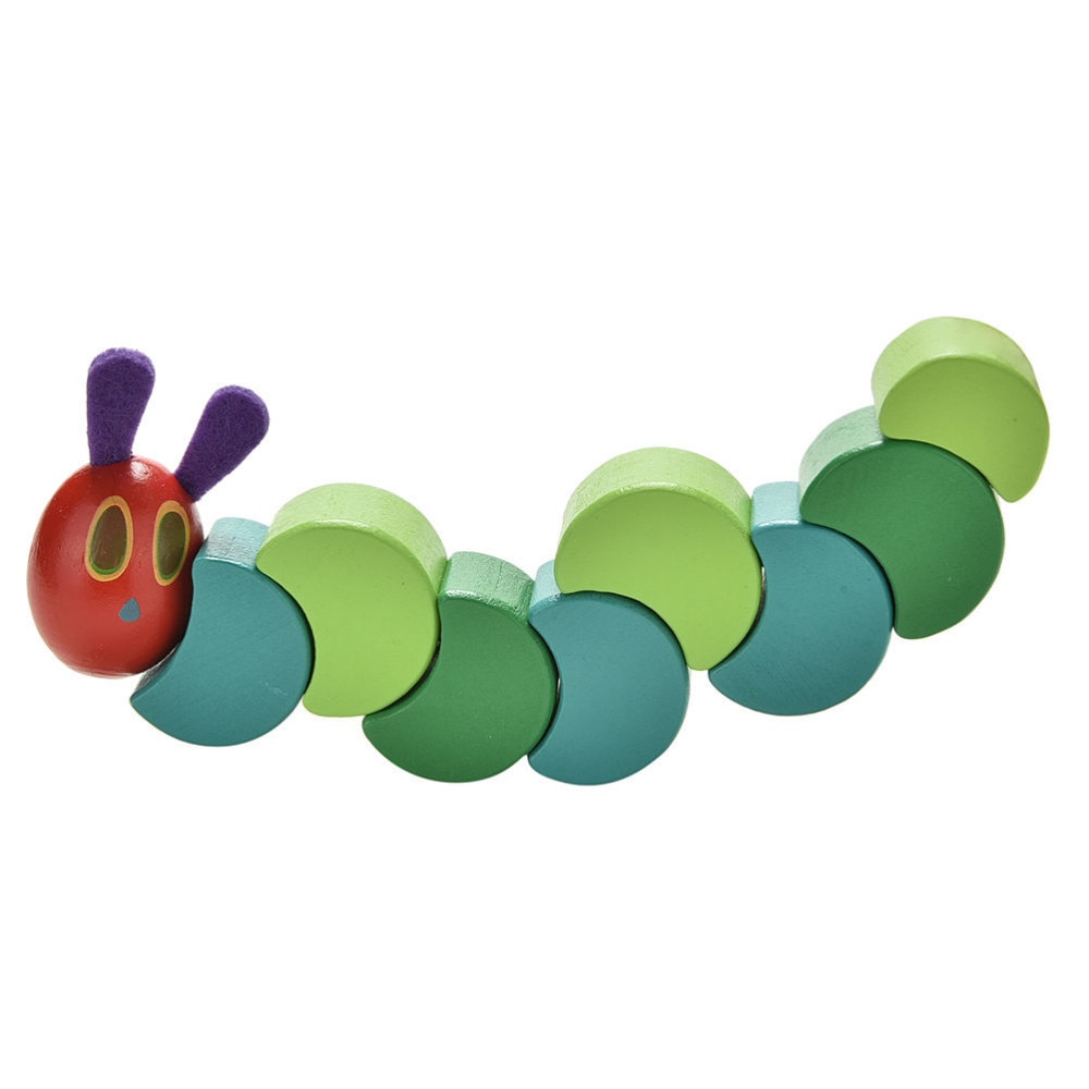 Creative gift Children Toys Cute Insects Twist the Very Hungry Caterpillars Wooden Blocks Baby Fingers Flexible Blocks
